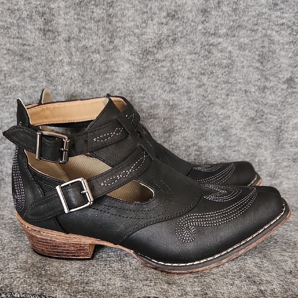 Roper Willa Ankle Boots Black 7.5 Like New